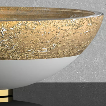 FLARE TECH Ø 40 - Countertop round glass washbasin by Glass Design - view 3
